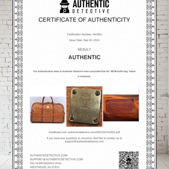 MCM Visetos Leather Boston Bag Brown Unisex Vintage - Picture 12 of 17